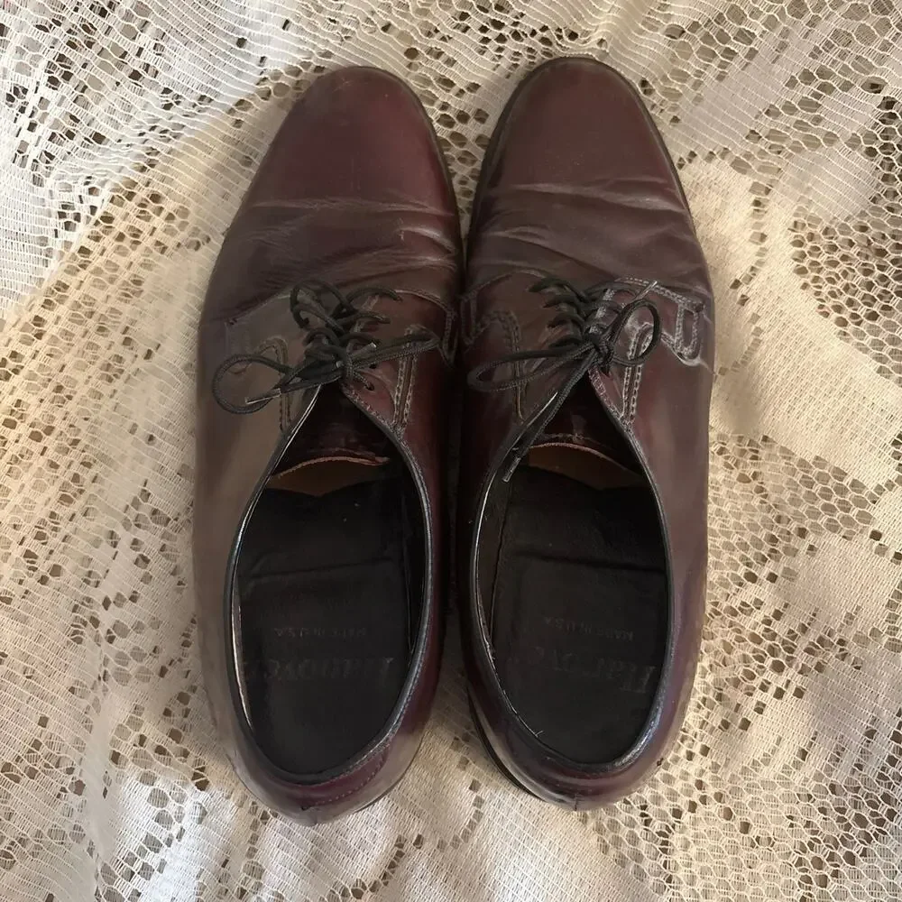 Hanover Men's US 8 Dark Burgundy Leather Derby Shoes